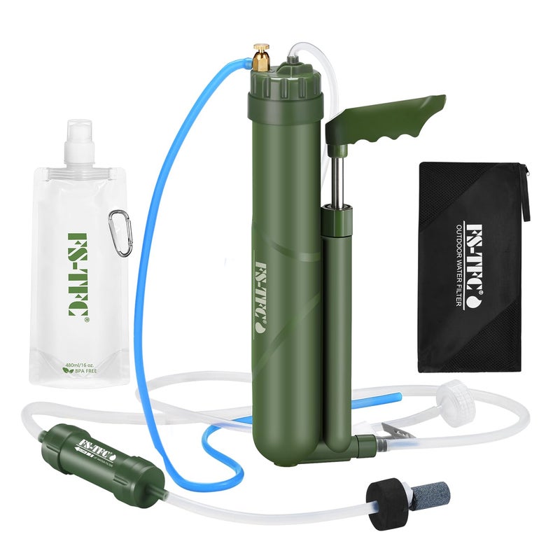 FS-TFC Portable Reverse Osmosis Water Filtration System 0.0001 Micron Super-high Precision Water Purification Survival Gear for Hiking, Camping, Travel, and Emergency Preparedness - Image 1